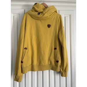 Wanakome Hoodie Sweatshirt Artemis Honey Yellow Gold Cowl Heavyweight Size XL